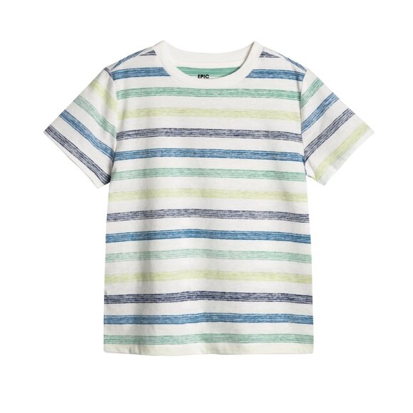 Epic Threads Toddler Boys Striped Graphic T-shirt Size 3T Crew Neck Short Sleeve - Picture 1 of 4